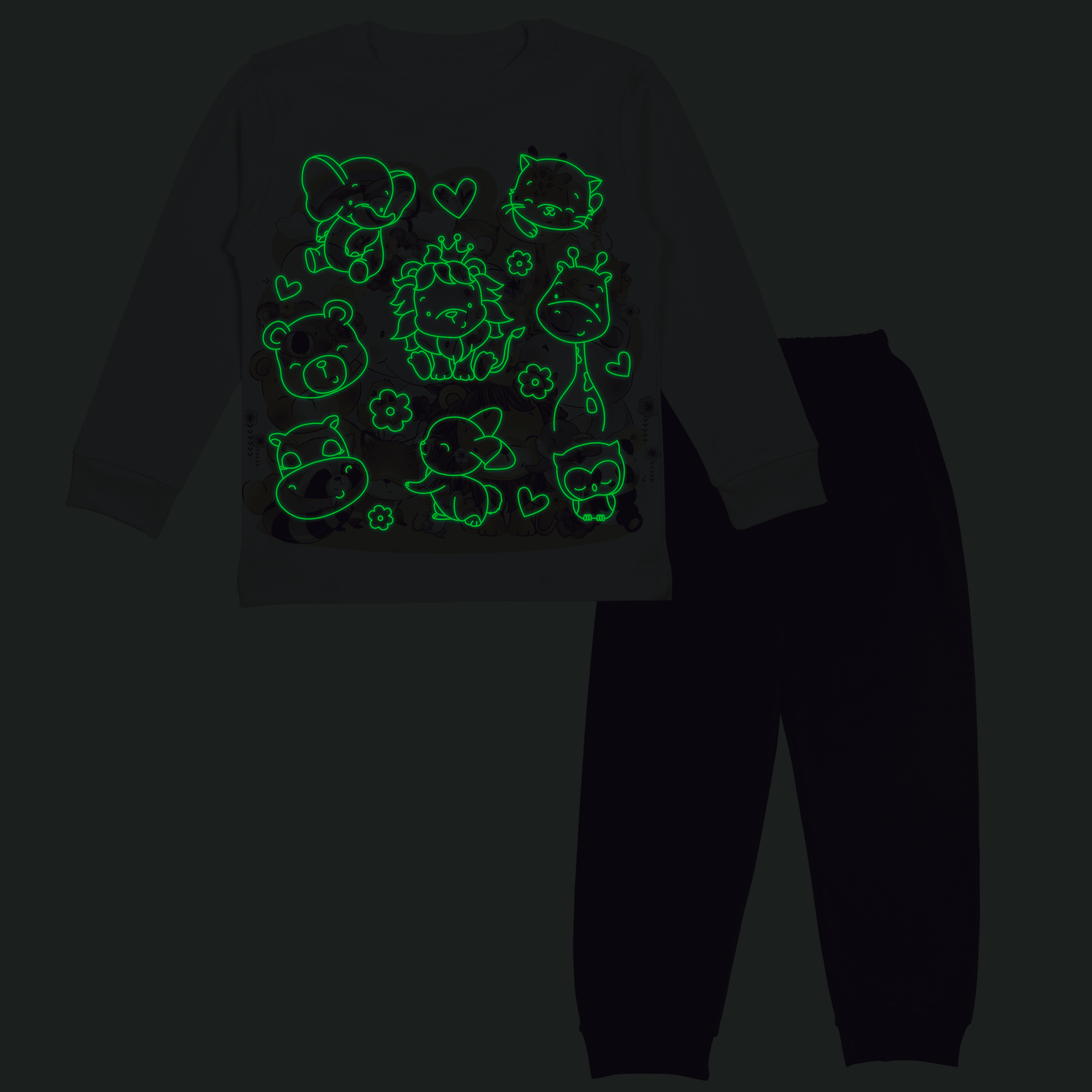 Kraljestvo živali - Svetleča pižama